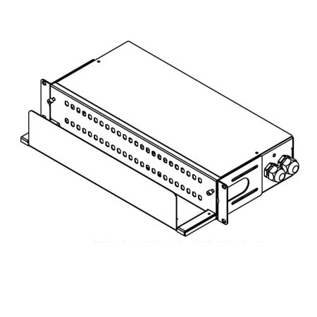 RailSystem with Cable Manager 2RU Fibre Optic Termination Panel