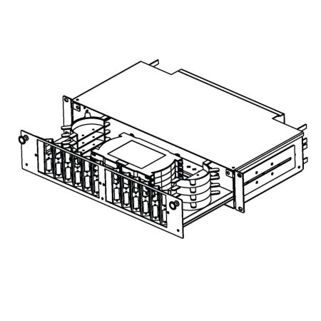 RailSystem Angled 2RU Fiber Termination Patch/Splice Panel