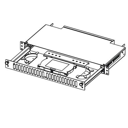 RailSlide 1RU Fiber Termination Patch/Splice Panel