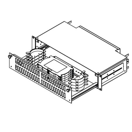 RailSlide 2RU Fiber Termination Patch/Splice Panel