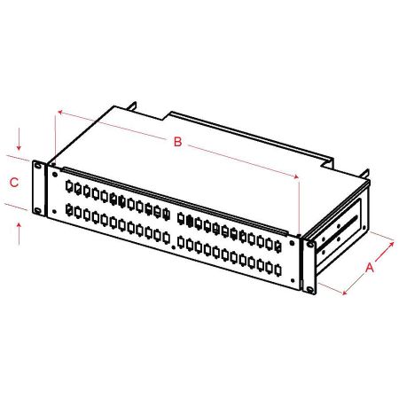 RailSlide 2RU Fiber Termination Patch/Splice Panel