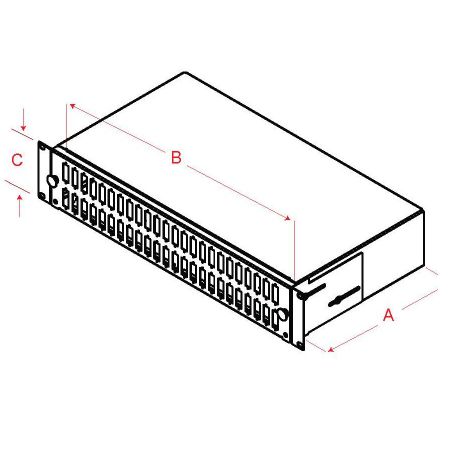 2RU Fiber Termination Patch/Splice Panel