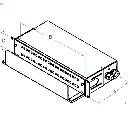 2RU Fiber Termination Patch/Splice Panel