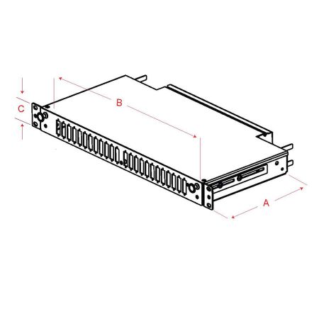 RailSlide 1RU Fiber Termination Patch/Splice Panel
